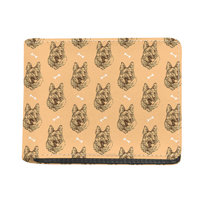 Drawing German Shepherd Pattern Print Bifold Wallet