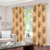 Drawing German Shepherd Pattern Print Blackout Grommet Curtains