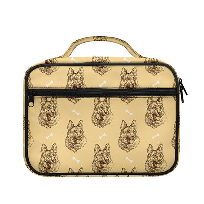 Drawing German Shepherd Pattern Print Briefcase Bible Bag