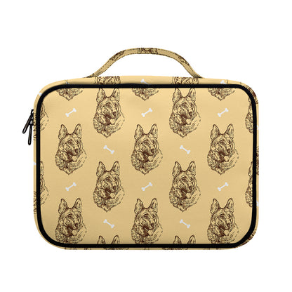 Drawing German Shepherd Pattern Print Briefcase Bible Bag