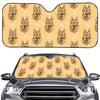 Drawing German Shepherd Pattern Print Car Windshield Sun Shade