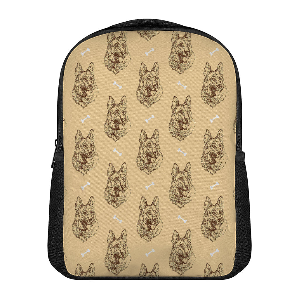 Drawing German Shepherd Pattern Print Casual Backpack