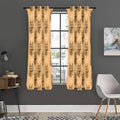 Drawing German Shepherd Pattern Print Grommet Curtain Panels