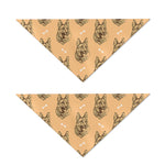 Drawing German Shepherd Pattern Print Dog Bandana