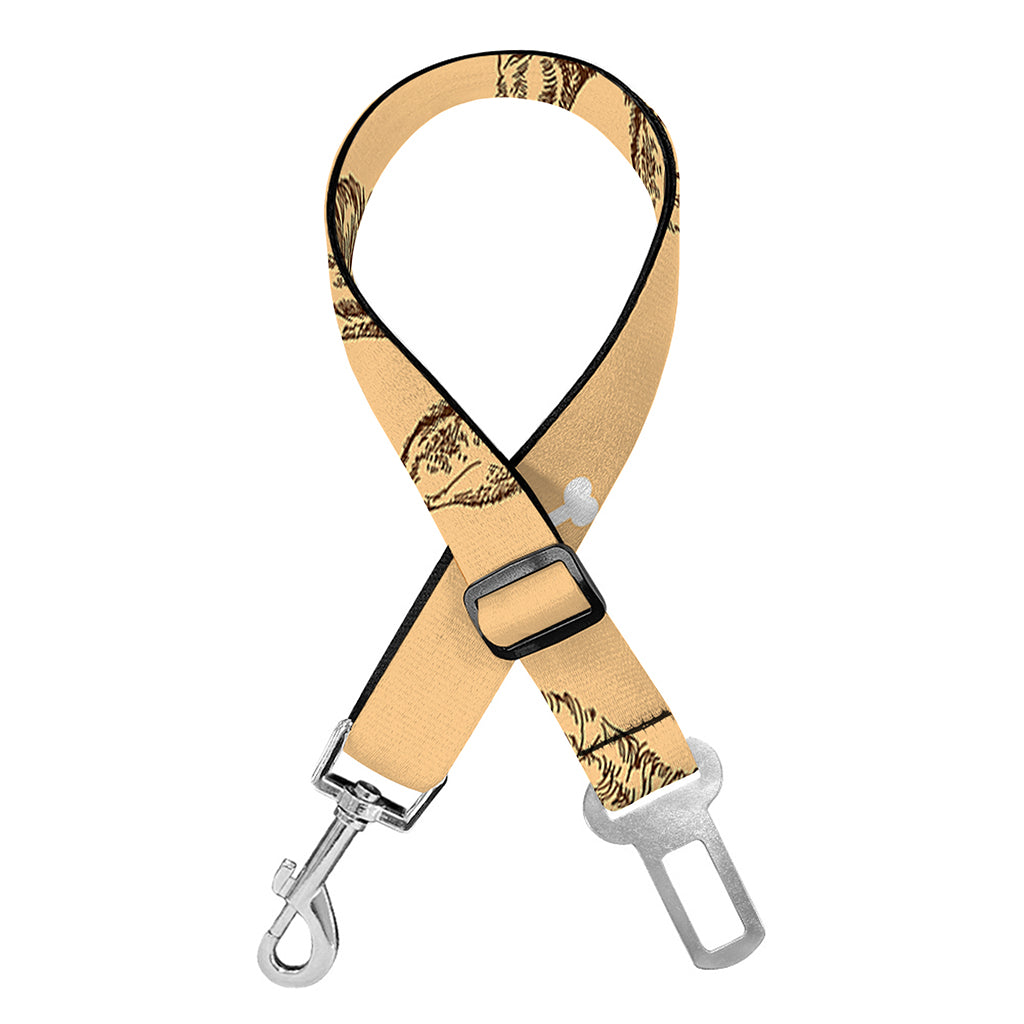 Drawing German Shepherd Pattern Print Dog Seat Belt
