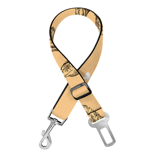 Drawing German Shepherd Pattern Print Dog Seat Belt