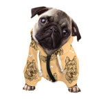 Drawing German Shepherd Pattern Print Dog Zip Up Hoodie