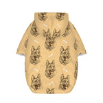 Drawing German Shepherd Pattern Print Dog Zip Up Hoodie