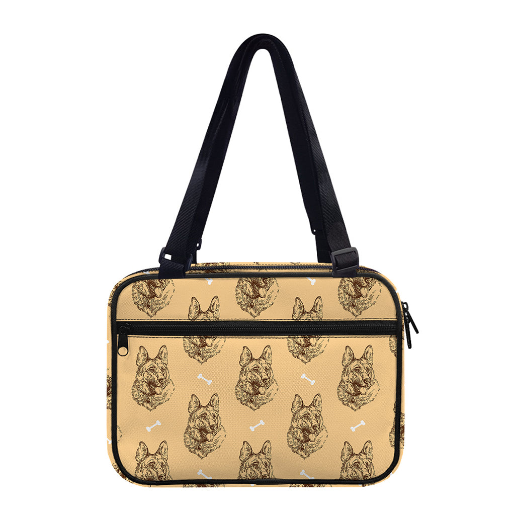 Drawing German Shepherd Pattern Print Double Strap Bible Bag