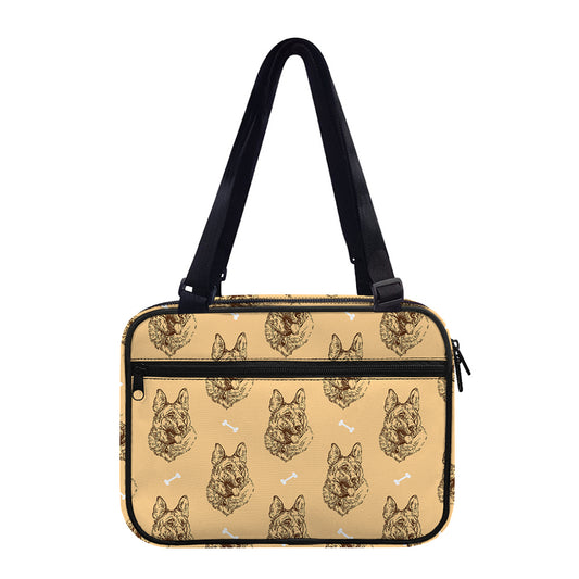 Drawing German Shepherd Pattern Print Double Strap Bible Bag