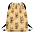 Drawing German Shepherd Pattern Print Drawstring Backpack