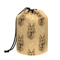 Drawing German Shepherd Pattern Print Drawstring Makeup Bag