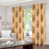 Drawing German Shepherd Pattern Print Extra Wide Grommet Curtains