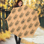 Drawing German Shepherd Pattern Print Foldable Umbrella