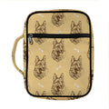 Drawing German Shepherd Pattern Print Front Pocket Bible Bag