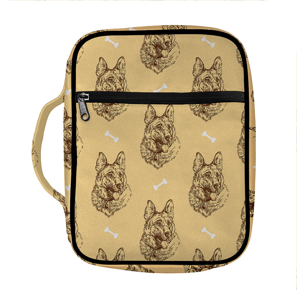 Drawing German Shepherd Pattern Print Front Pocket Bible Bag