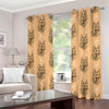 Drawing German Shepherd Pattern Print Grommet Curtains