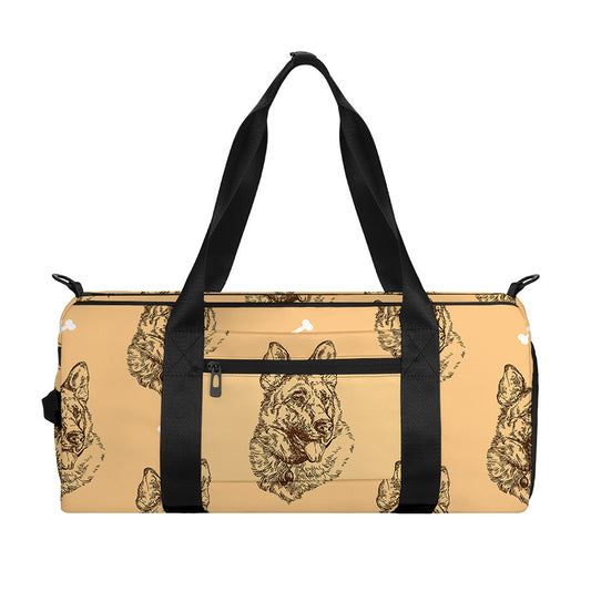 Drawing German Shepherd Pattern Print Gym Bag