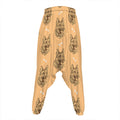 Drawing German Shepherd Pattern Print Hammer Pants