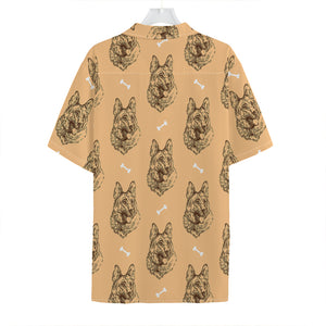 Drawing German Shepherd Pattern Print Hawaiian Shirt