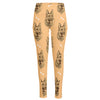 Drawing German Shepherd Pattern Print High-Waisted Pocket Leggings