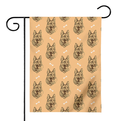 Drawing German Shepherd Pattern Print House Flag