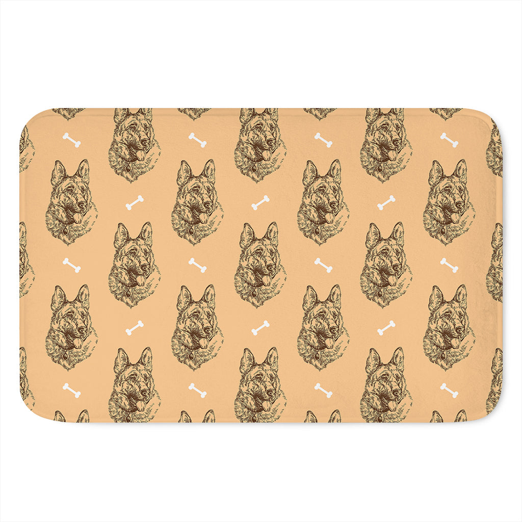 Drawing German Shepherd Pattern Print Indoor Door Mat
