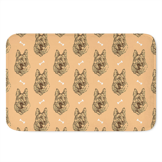 Drawing German Shepherd Pattern Print Indoor Door Mat