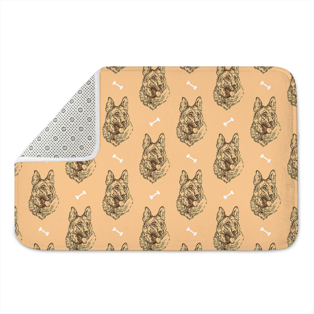 Drawing German Shepherd Pattern Print Indoor Door Mat