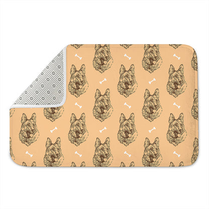 Drawing German Shepherd Pattern Print Indoor Door Mat