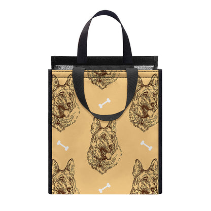 Drawing German Shepherd Pattern Print Insulated Lunch Tote