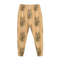 Drawing German Shepherd Pattern Print Jogger Pants