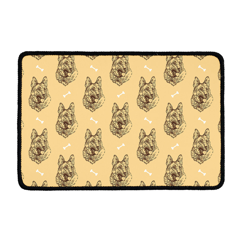 Drawing German Shepherd Pattern Print Kitchen Mat