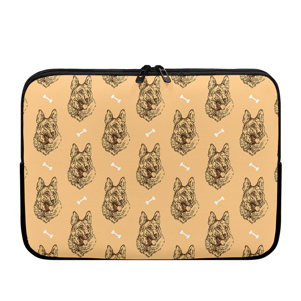 Drawing German Shepherd Pattern Print Laptop Sleeve