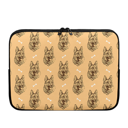 Drawing German Shepherd Pattern Print Laptop Sleeve