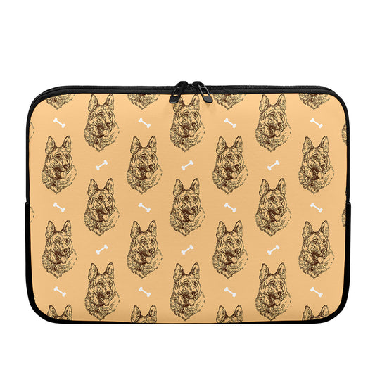 Drawing German Shepherd Pattern Print Laptop Sleeve