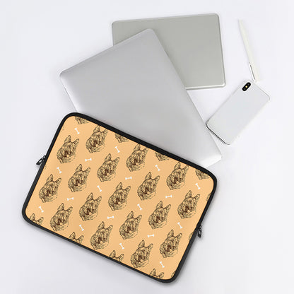 Drawing German Shepherd Pattern Print Laptop Sleeve