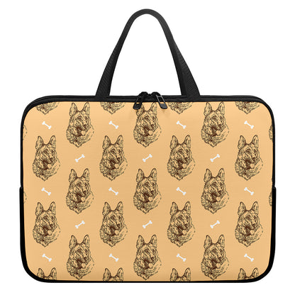 Drawing German Shepherd Pattern Print Laptop Sleeve With Handle