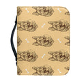 Drawing German Shepherd Pattern Print Leather Bible Cover