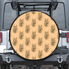 Drawing German Shepherd Pattern Print Leather Spare Tire Cover