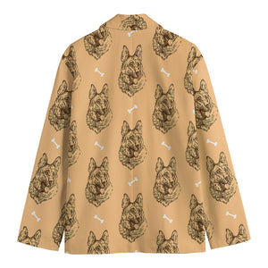 Drawing German Shepherd Pattern Print Men's Blazer