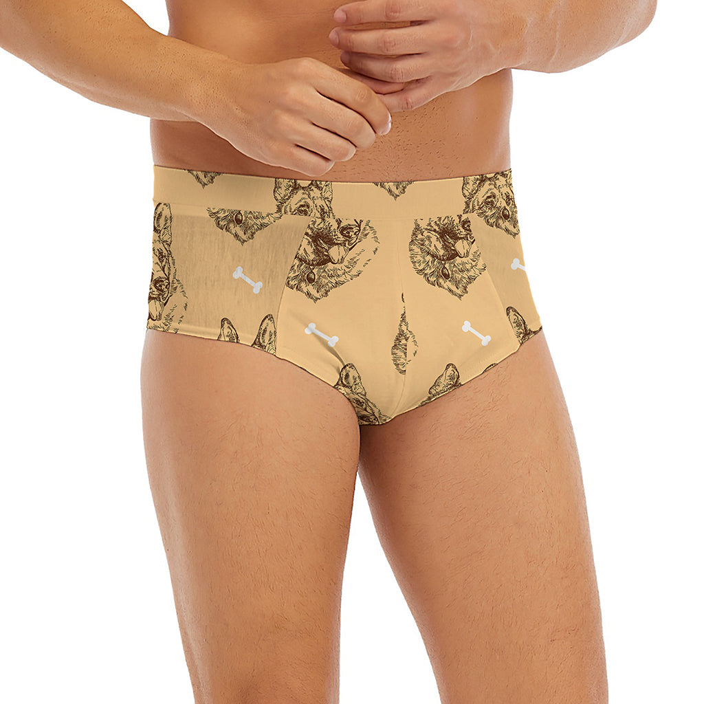 Drawing German Shepherd Pattern Print Men's Briefs