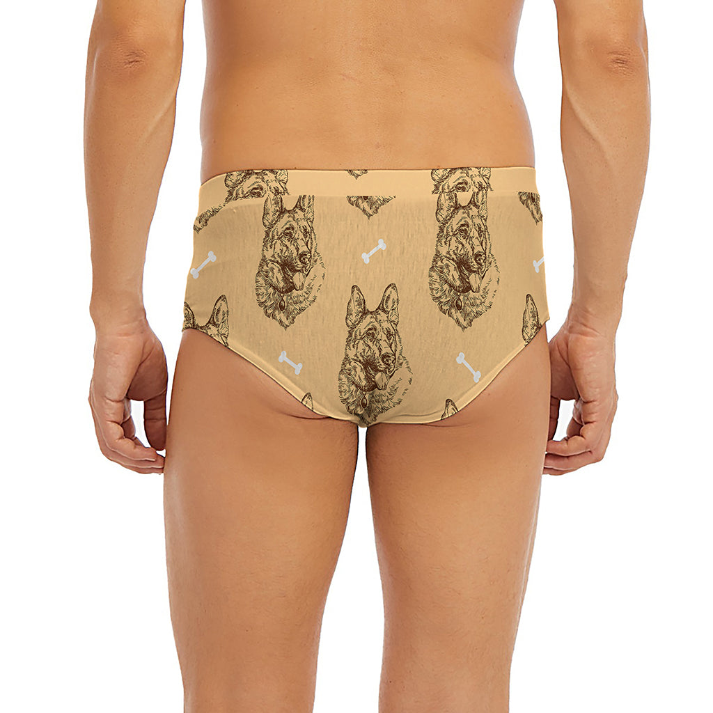 Drawing German Shepherd Pattern Print Men's Briefs