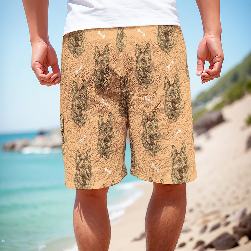 Drawing German Shepherd Pattern Print Men's Cargo Shorts