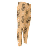 Drawing German Shepherd Pattern Print Men's Compression Pants