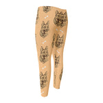 Drawing German Shepherd Pattern Print Men's Compression Pants