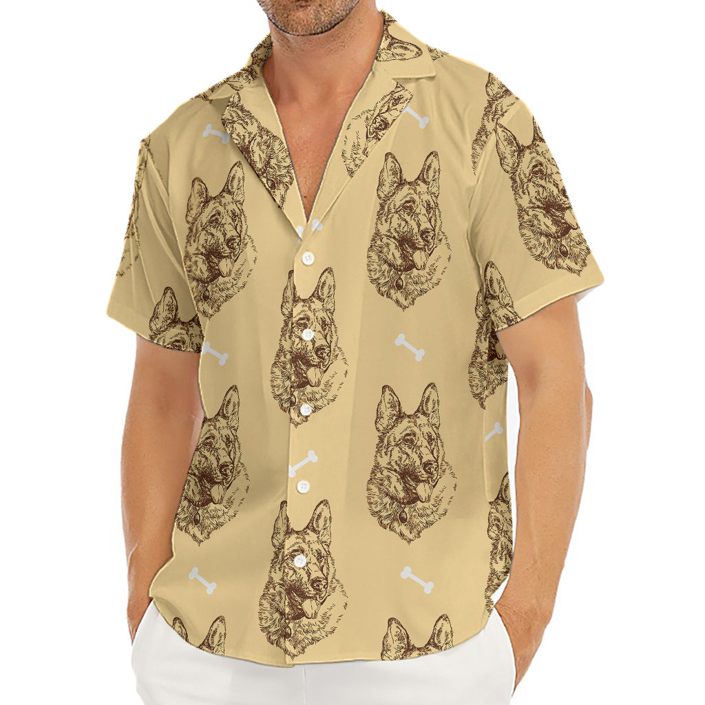 Drawing German Shepherd Pattern Print Men's Deep V-Neck Shirt