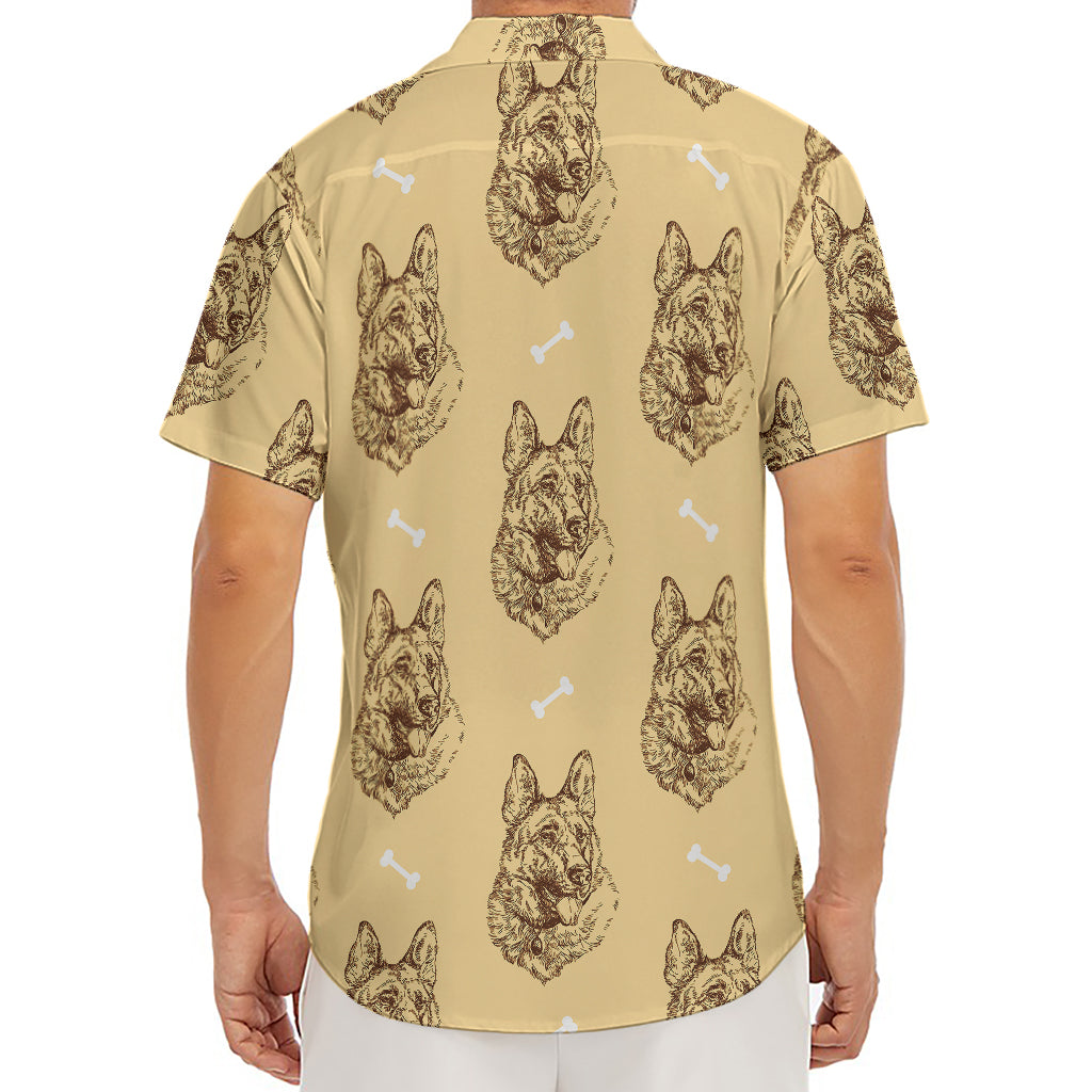 Drawing German Shepherd Pattern Print Men's Deep V-Neck Shirt