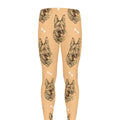 Drawing German Shepherd Pattern Print Men's Leggings