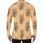 Drawing German Shepherd Pattern Print Men's Long Sleeve T-Shirt